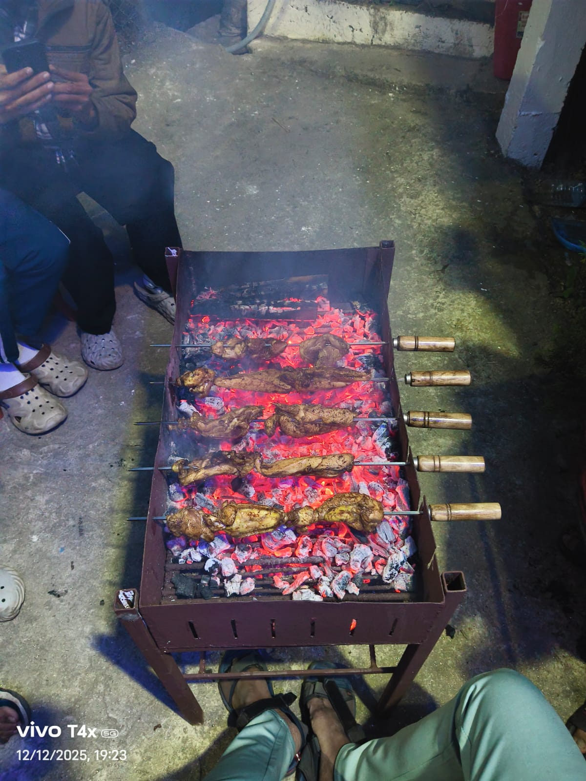 Barbecue evening setup